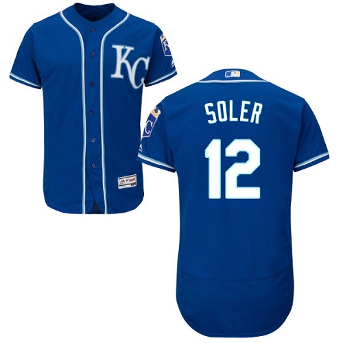 Royals #12 Jorge Soler Royal Blue Flexbase Authentic Collection Stitched MLB Jersey